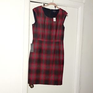 NWT*The Limited red plaid sheath dress*SZ 6